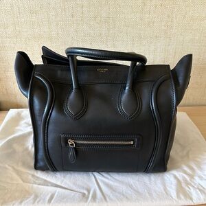 Celine Mini Luggage Tote in Black